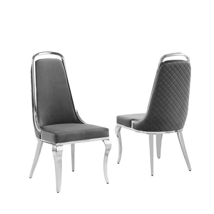 Chaises d'appoint en velours (lot de 2)
