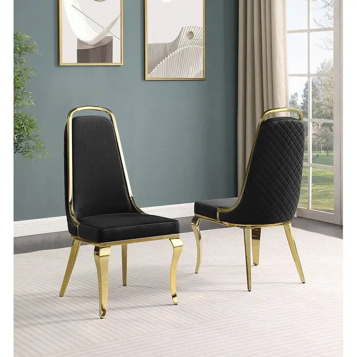 Chaises d'appoint en velours (lot de 2)