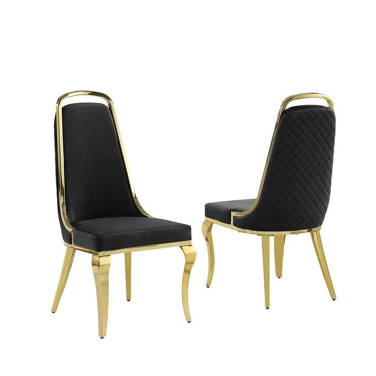 Chaises d'appoint en velours (lot de 2)