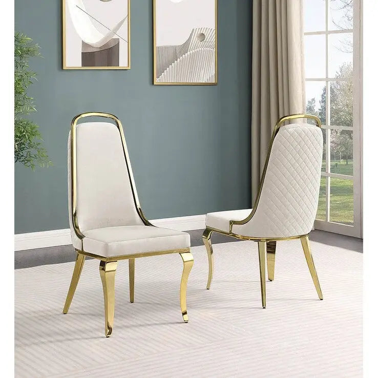 Chaises d'appoint en velours (lot de 2)