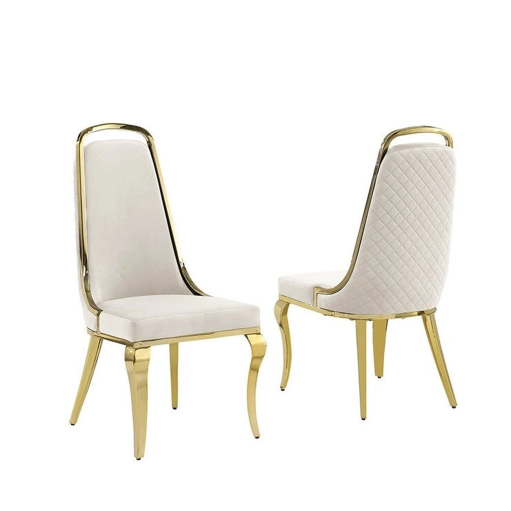Chaises d'appoint en velours (lot de 2)