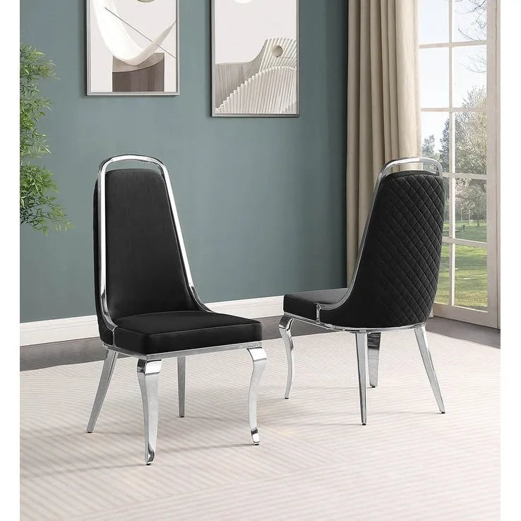 Chaises d'appoint en velours (lot de 2)