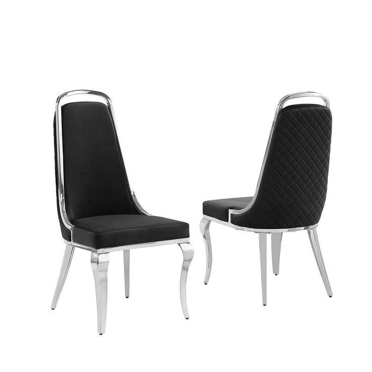 Chaises d'appoint en velours (lot de 2)