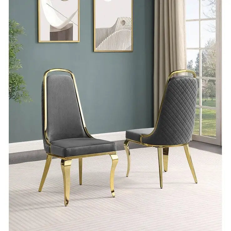 Chaises d'appoint en velours (lot de 2)