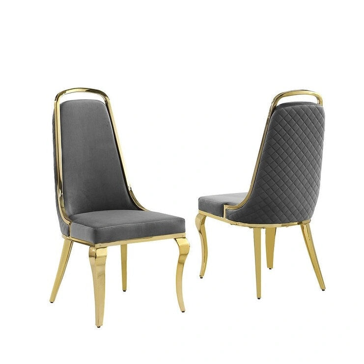 Chaises d'appoint en velours (lot de 2)