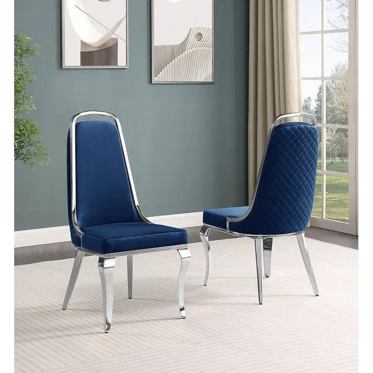 Chaises d'appoint en velours (lot de 2)