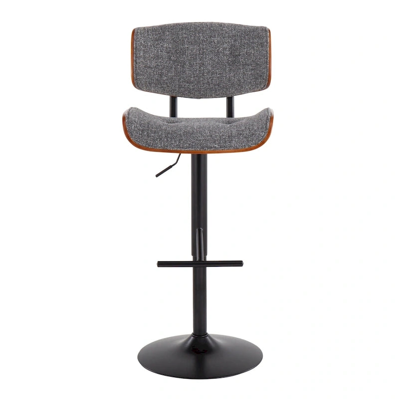 Tabouret de bar réglable avec repose-pieds en T droit, lot de 2