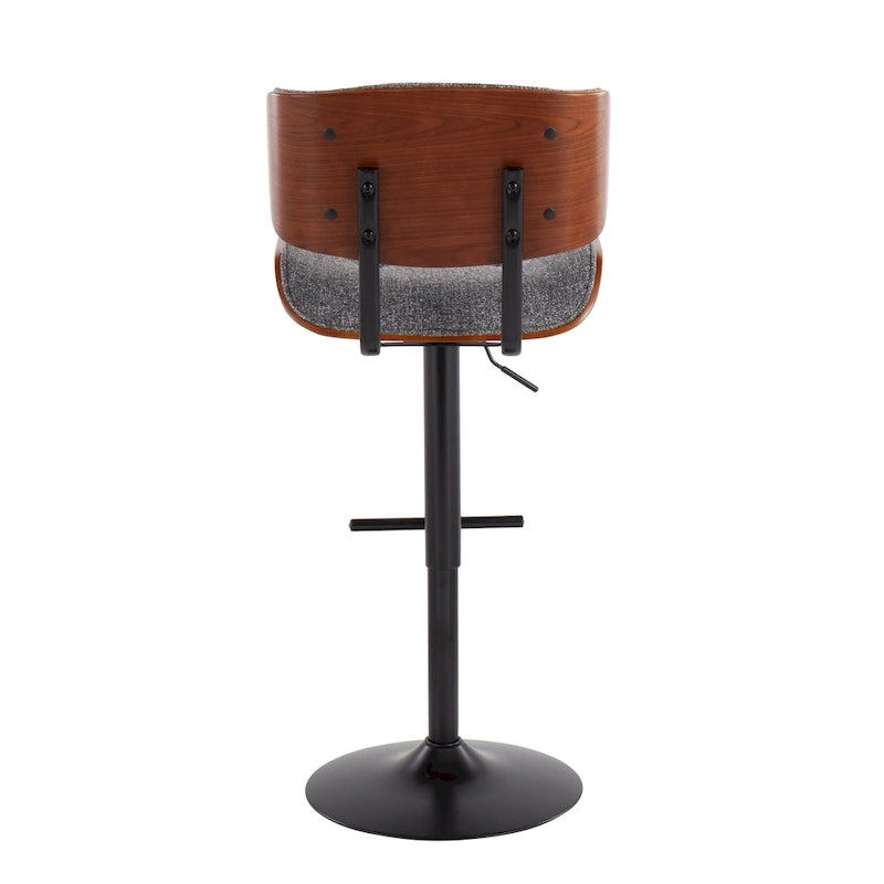 Tabouret de bar réglable avec repose-pieds en T droit, lot de 2