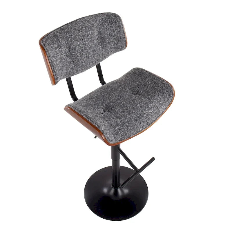 Tabouret de bar réglable avec repose-pieds en T droit, lot de 2