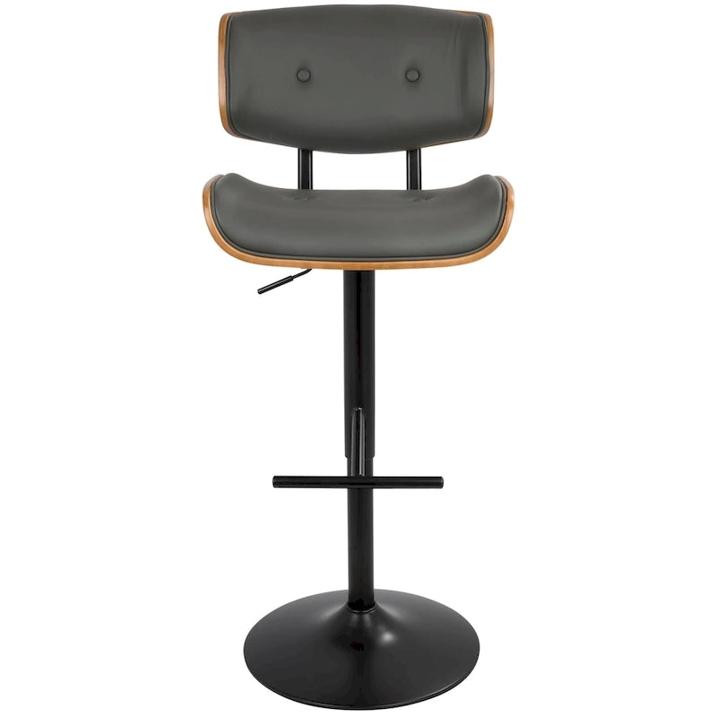 Tabouret de bar réglable avec repose-pieds en T droit, lot de 2