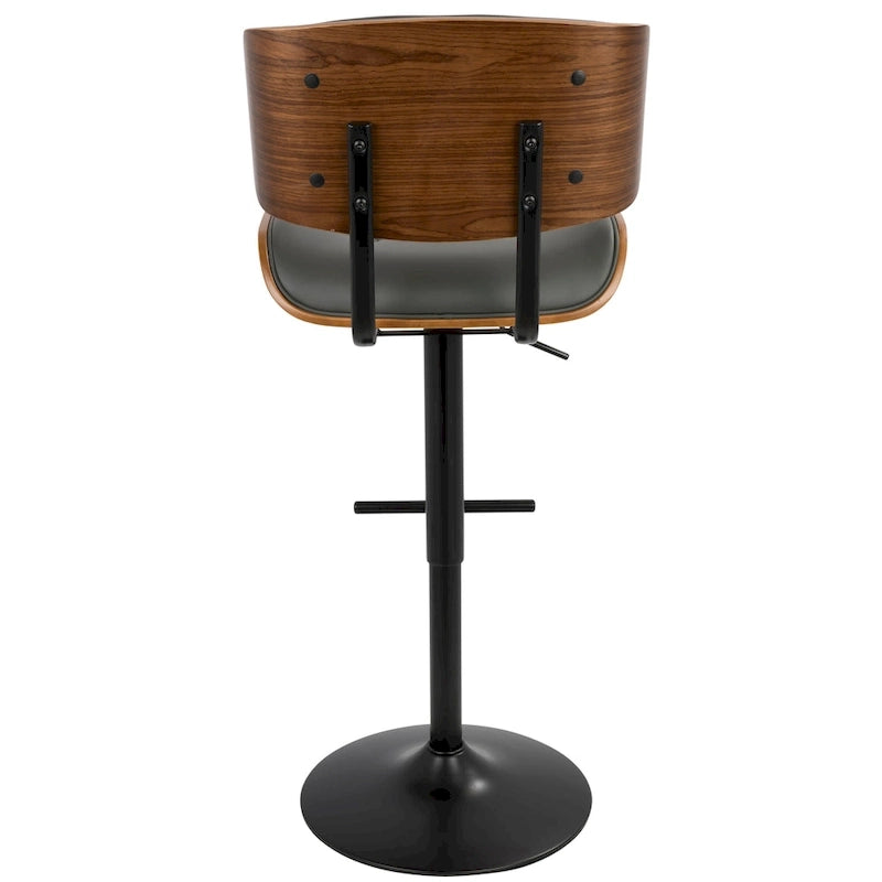 Tabouret de bar réglable avec repose-pieds en T droit, lot de 2
