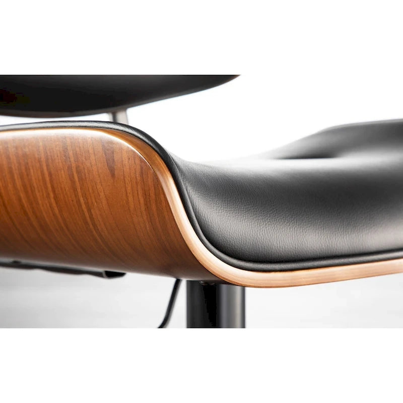 Tabouret de bar réglable avec repose-pieds en T droit, lot de 2