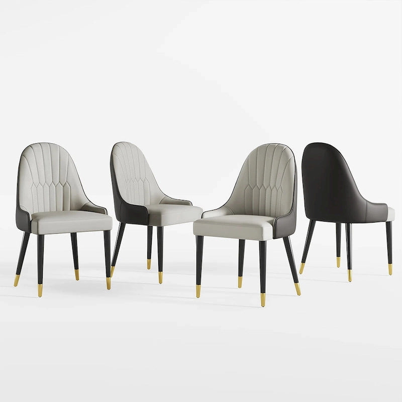 Chaises de salle à manger Chaises d'appoint modernes en similicuir (Lot de 4)