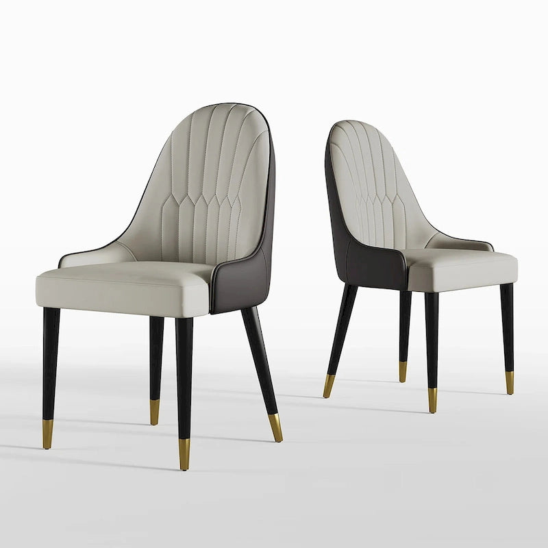 Chaises de salle à manger Chaises d'appoint modernes en similicuir (Lot de 4)