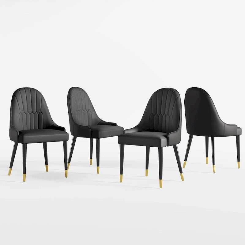 Chaises de salle à manger Chaises d'appoint modernes en similicuir (Lot de 4)