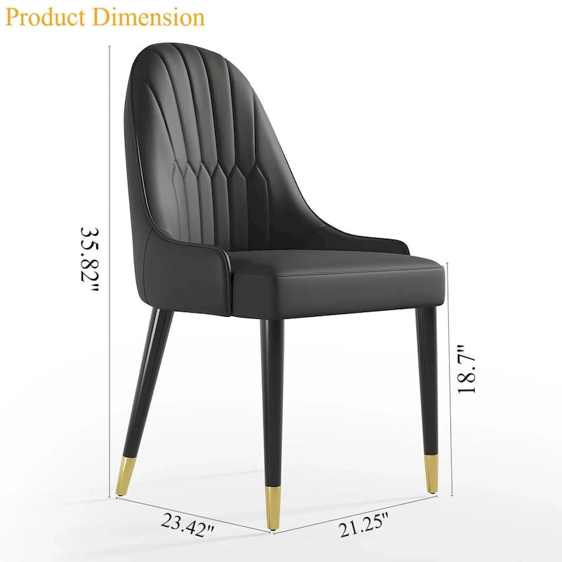 Chaises de salle à manger Chaises d'appoint modernes en similicuir (Lot de 4)