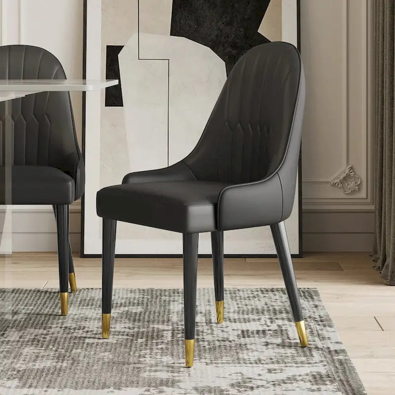 Chaises de salle à manger Chaises d'appoint modernes en similicuir (Lot de 4)