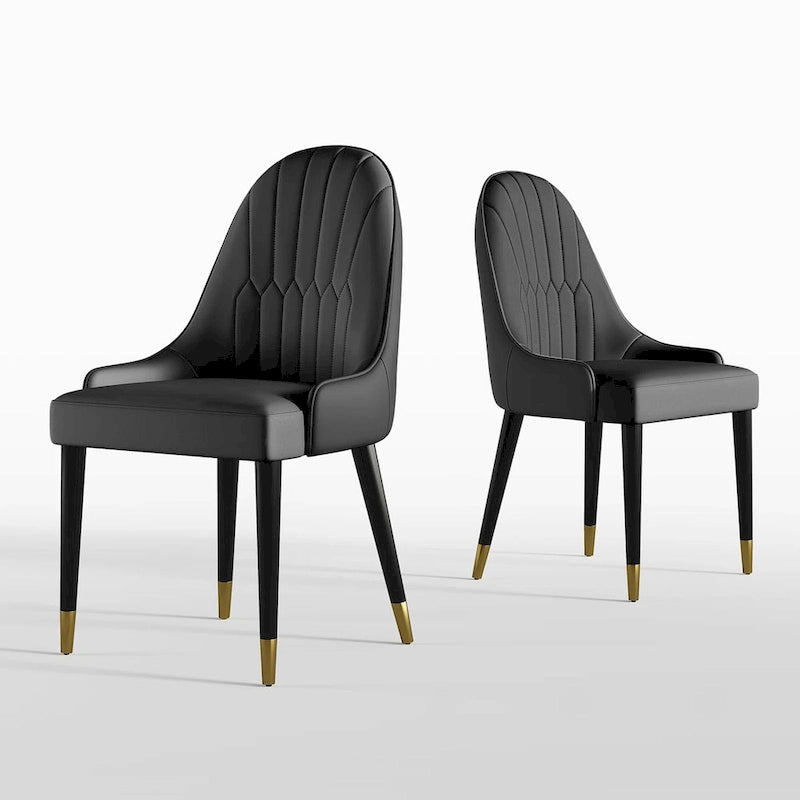 Chaises de salle à manger Chaises d'appoint modernes en similicuir (Lot de 4)
