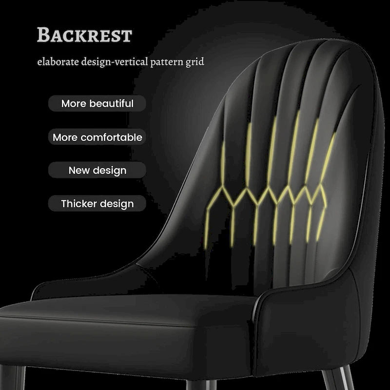 Chaises de salle à manger Chaises d'appoint modernes en similicuir (Lot de 4)