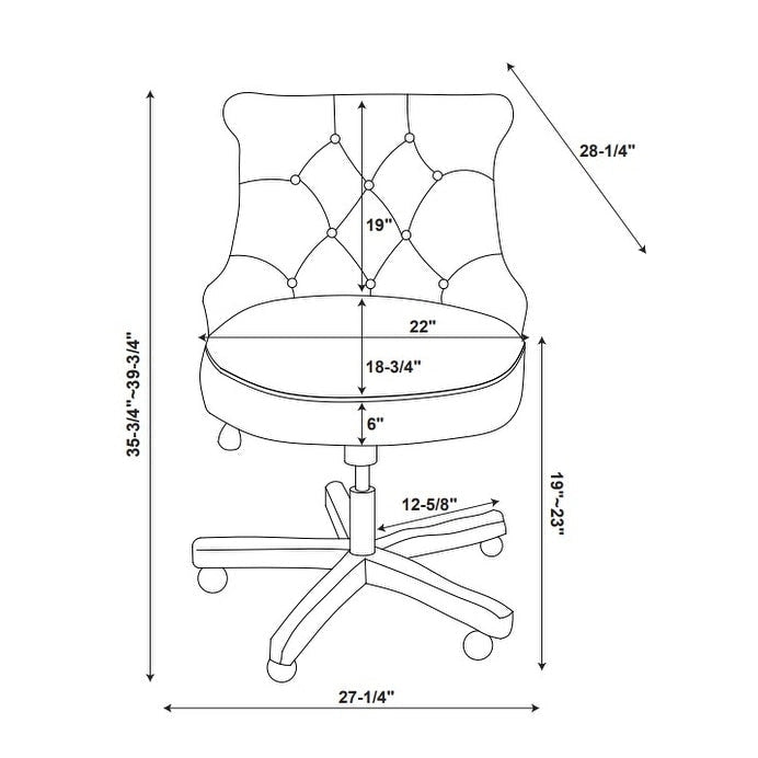 Fauteuil de bureau pivotant sarcelle