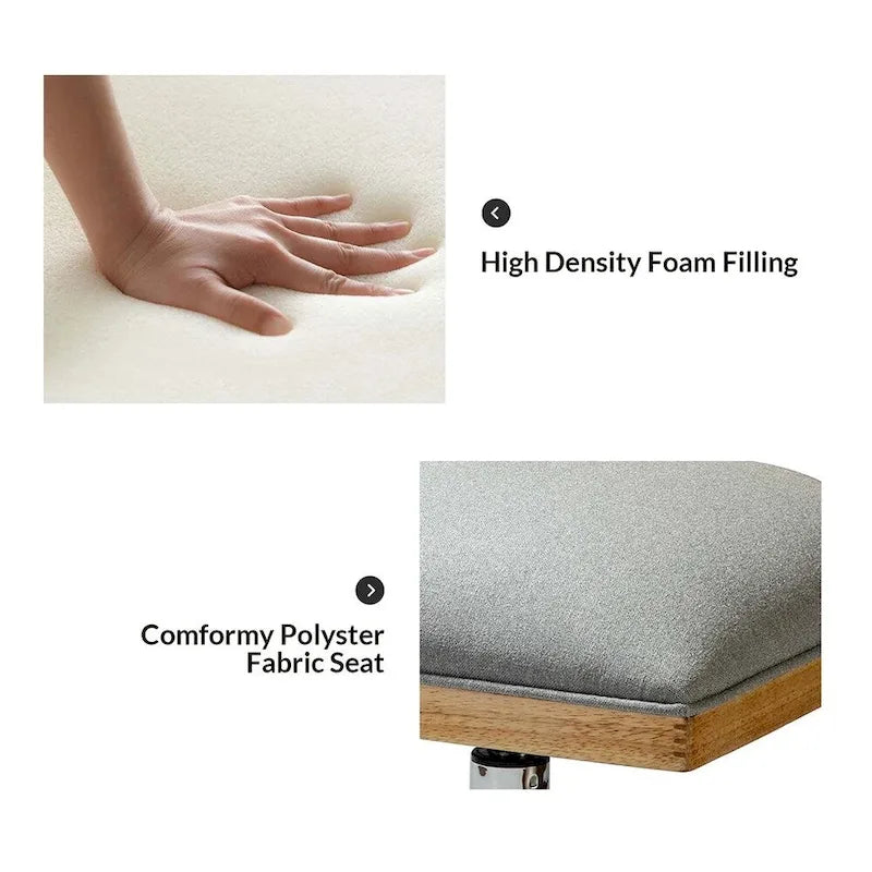 Chaise de bureau moderne en rotin avec pieds en bois massif