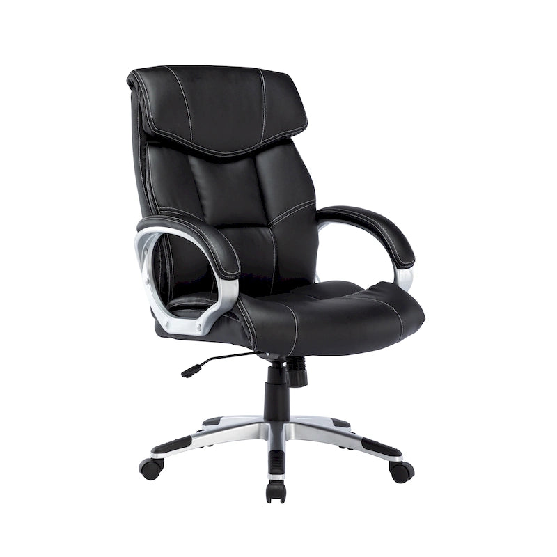 Fauteuil de bureau de direction, cuir PU, roulettes