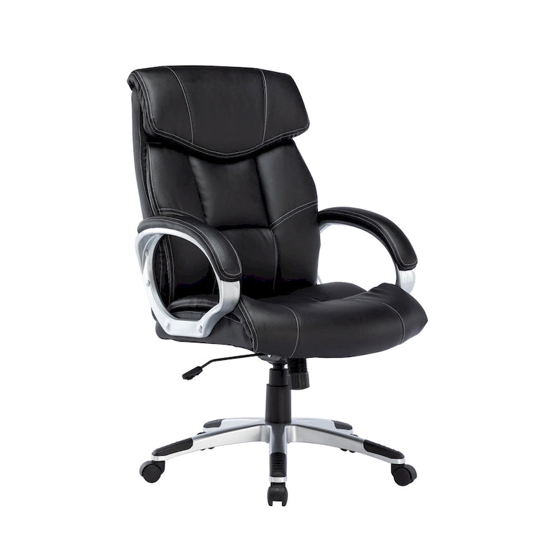 Fauteuil de bureau de direction, cuir PU, roulettes