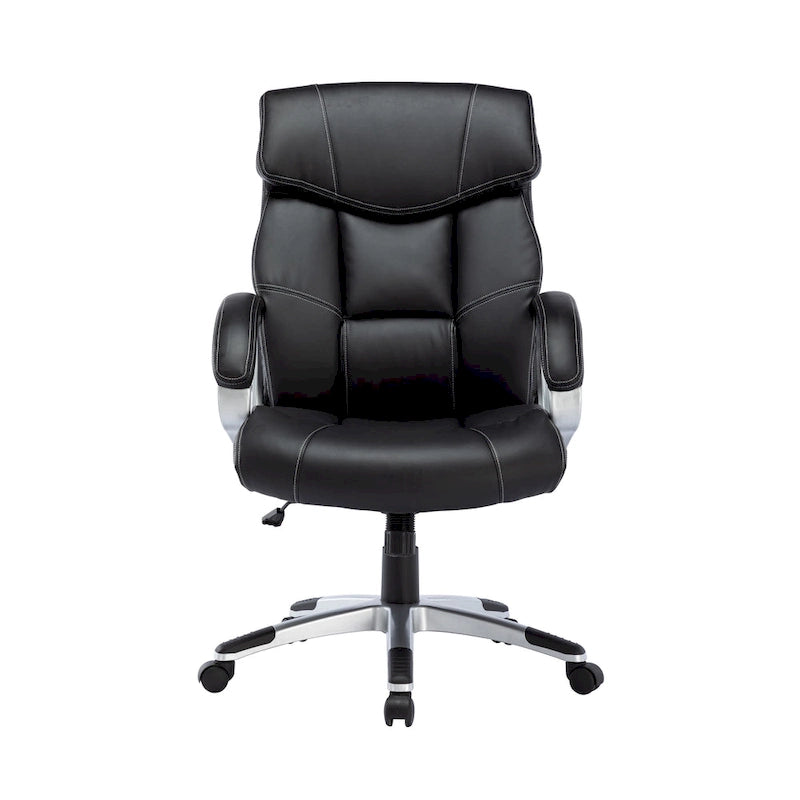 Fauteuil de bureau de direction, cuir PU, roulettes
