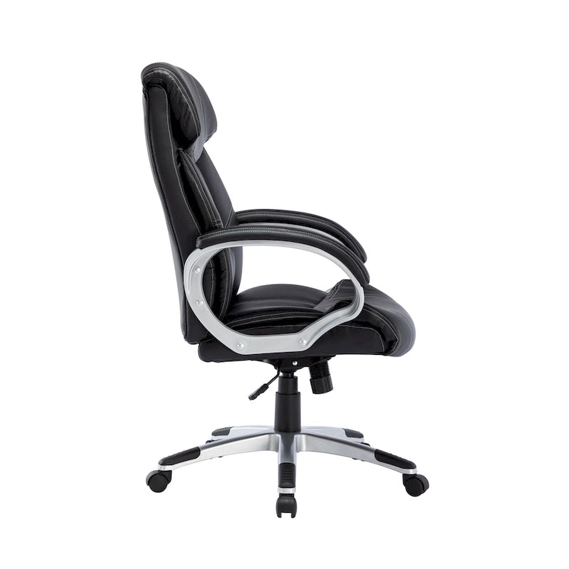 Fauteuil de bureau de direction, cuir PU, roulettes