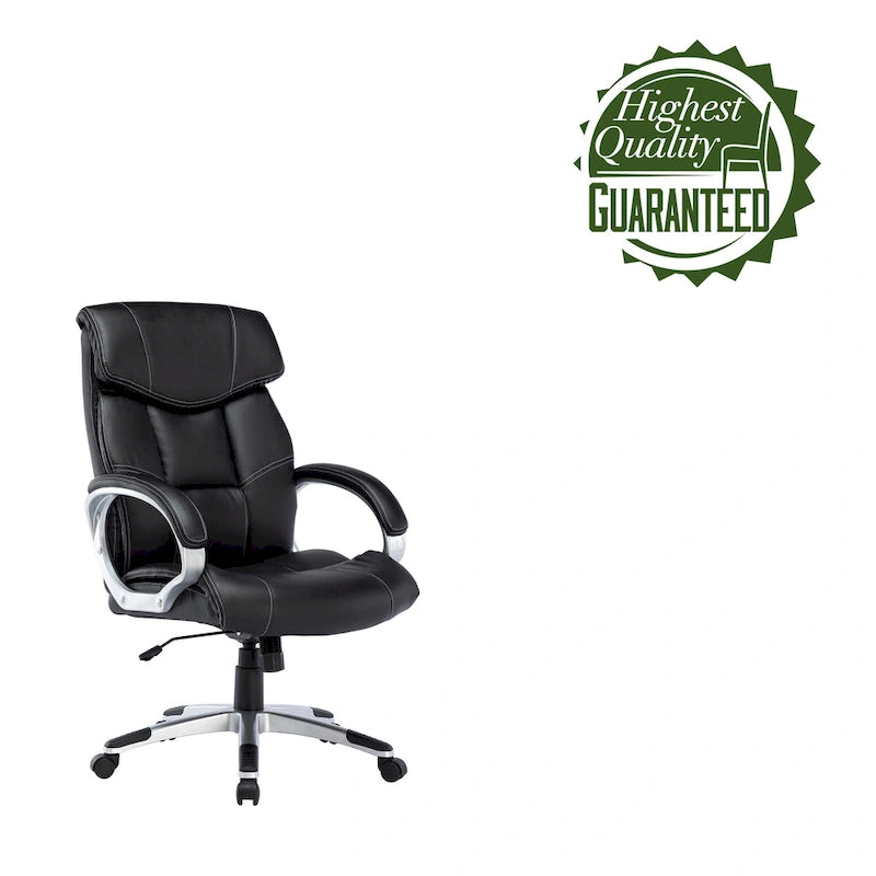 Fauteuil de bureau de direction, cuir PU, roulettes