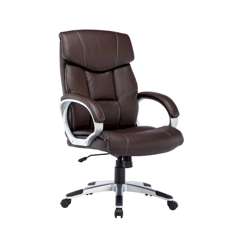 Fauteuil de bureau de direction, cuir PU, roulettes