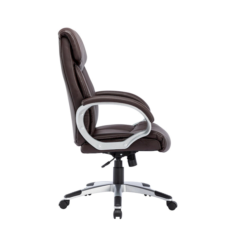 Fauteuil de bureau de direction, cuir PU, roulettes
