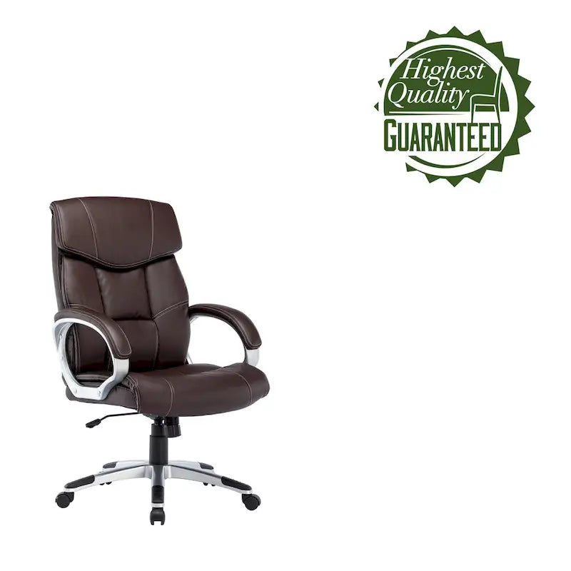 Fauteuil de bureau de direction, cuir PU, roulettes