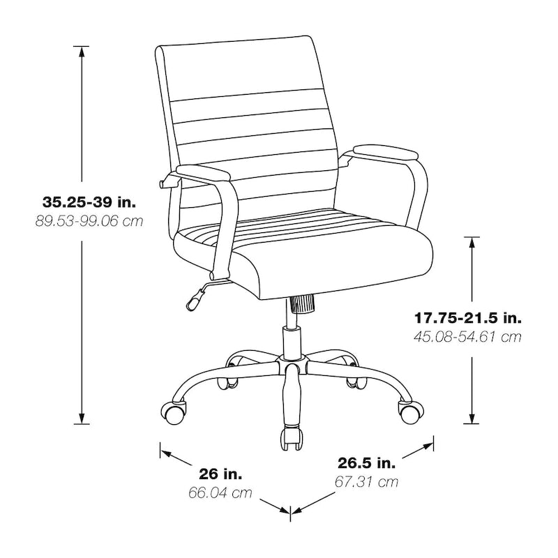 Chaise de bureau mi-dossier