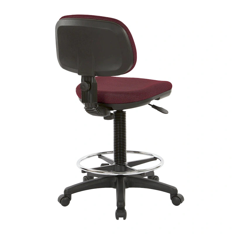 Chaise de dessinateur avec dossier et assise sculptés