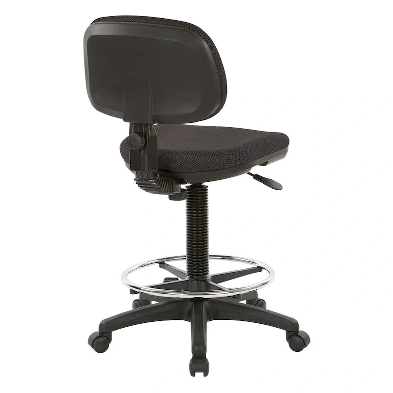 Chaise de dessinateur avec dossier et assise sculptés