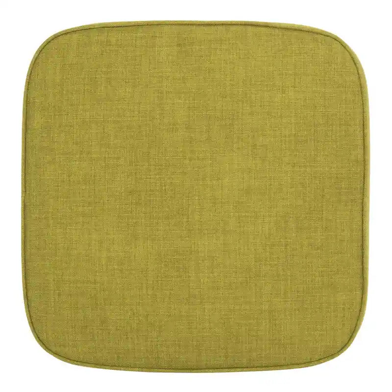 Pouf mi-siècle en mélange lin vert