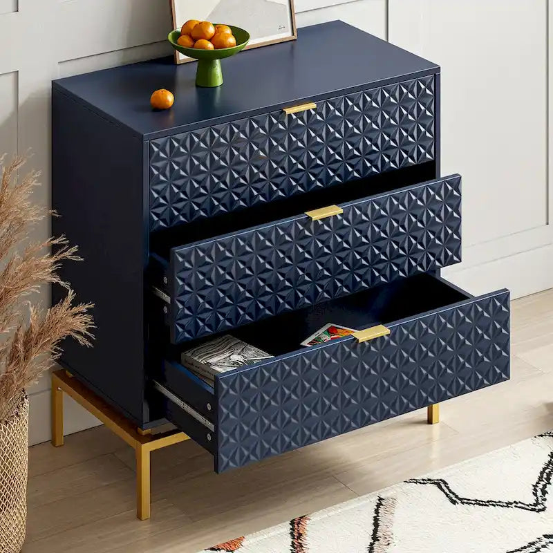 Meuble de rangement Mid-Century 31" avec piètement en métal