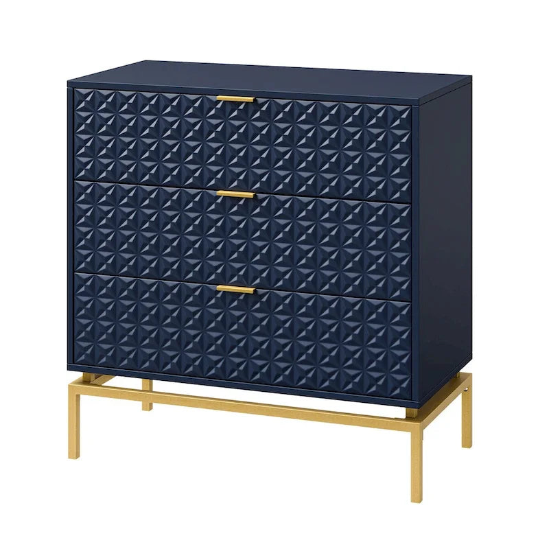 Meuble de rangement Mid-Century 31" avec piètement en métal
