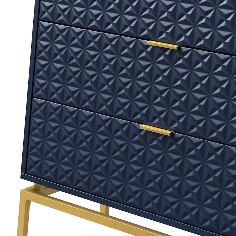 Meuble de rangement Mid-Century 31" avec piètement en métal
