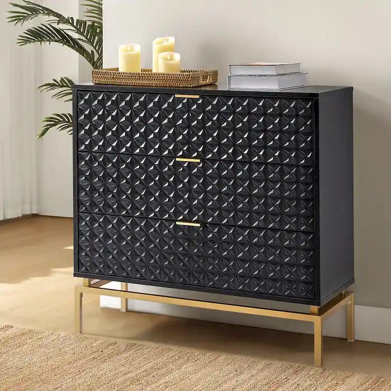 Meuble de rangement Mid-Century 31" avec piètement en métal