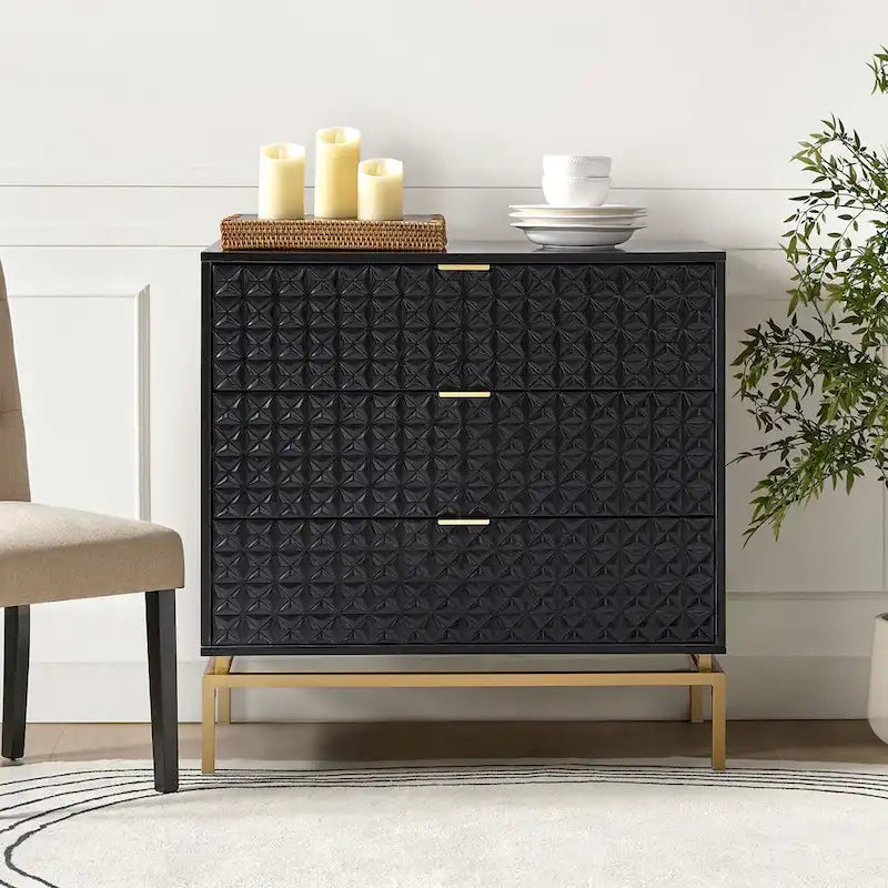 Meuble de rangement Mid-Century 31" avec piètement en métal