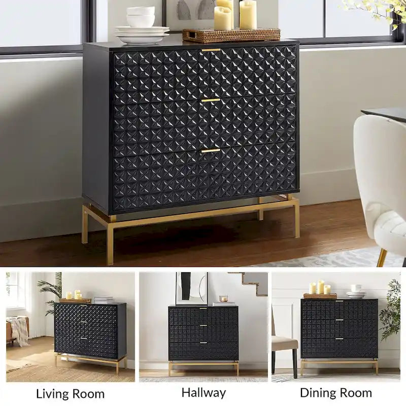 Meuble de rangement Mid-Century 31" avec piètement en métal