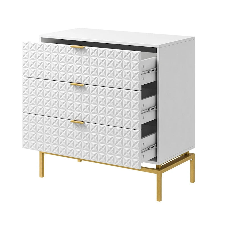 Meuble de rangement Mid-Century 31" avec piètement en métal