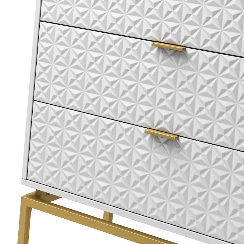 Meuble de rangement Mid-Century 31" avec piètement en métal