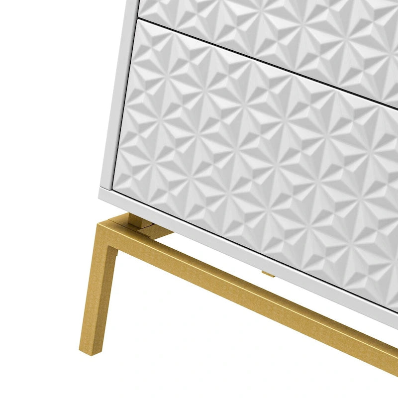 Meuble de rangement Mid-Century 31" avec piètement en métal