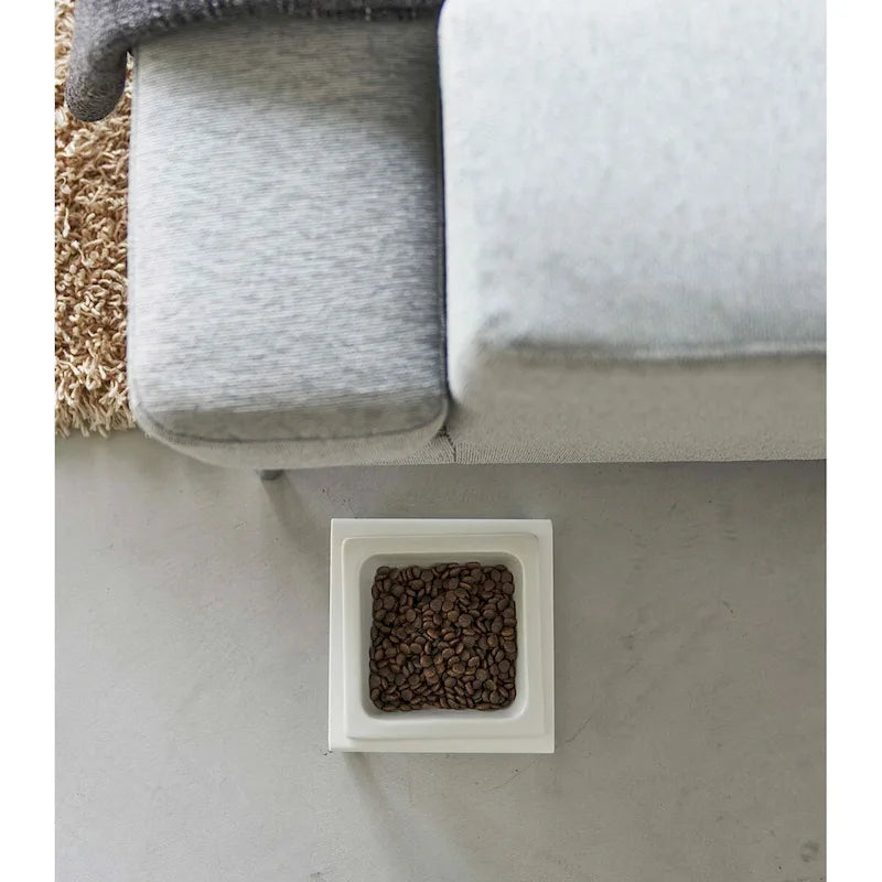 Gamelle individuelle pour animaux de compagnie - Deux styles, acier et céramique, haute, 1,25 L - 15,5 x 15 x 10 cm