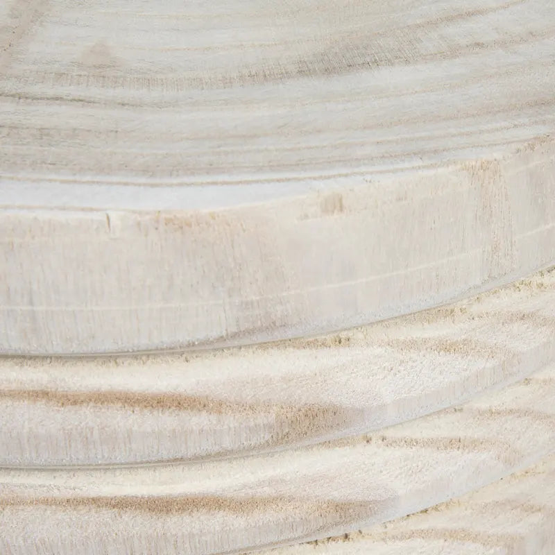 Tabouret sculpté en bois de paulownia