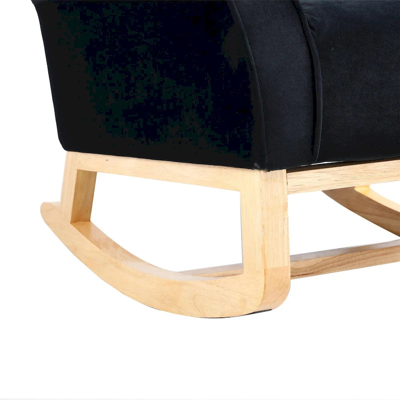 Fauteuil à bascule à dossier haut et capitonné