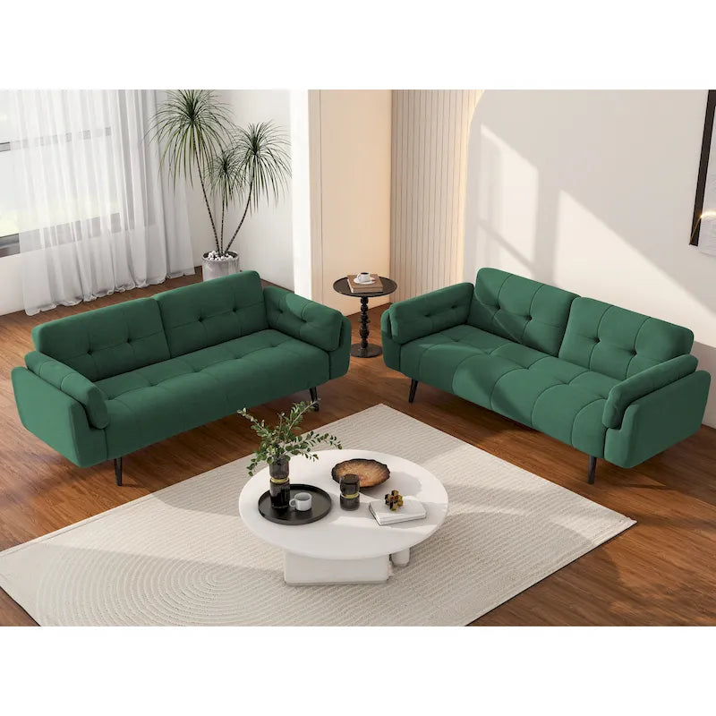 Canapé-lit convertible futon 2 places inclinable et ajustable